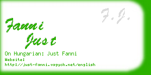 fanni just business card